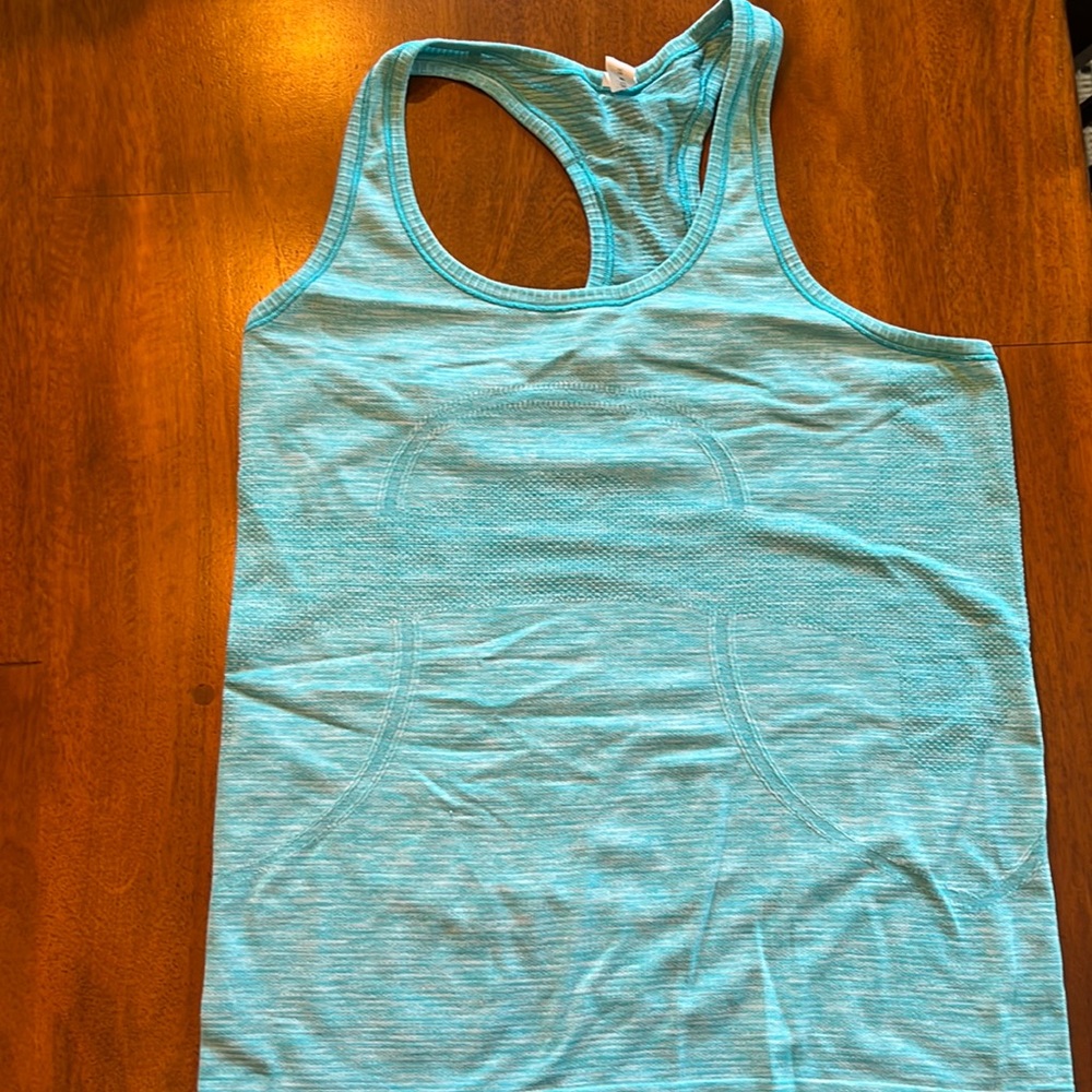 Teal Lululemon razor tank